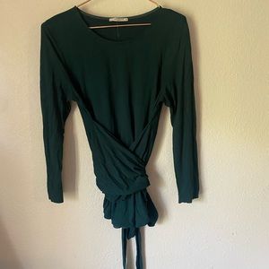 Mm Lafleur Long Sleeve Wrap Top